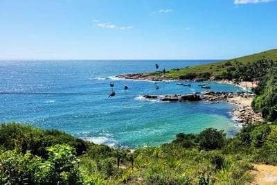 Mar e jangadas em Porto de Galinhas