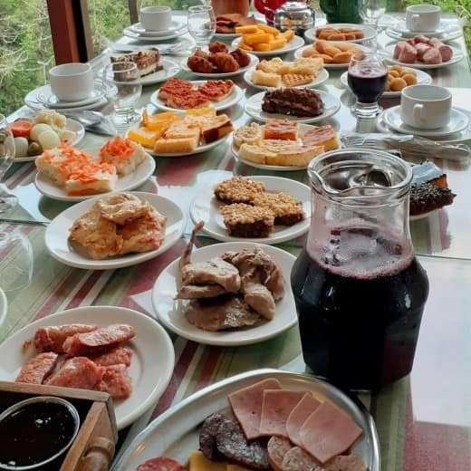 Mesa real do Café Colonial Bela Vista