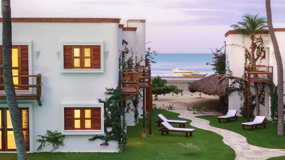 Blue Residence Hotel diante da praia de Jericoacoara
