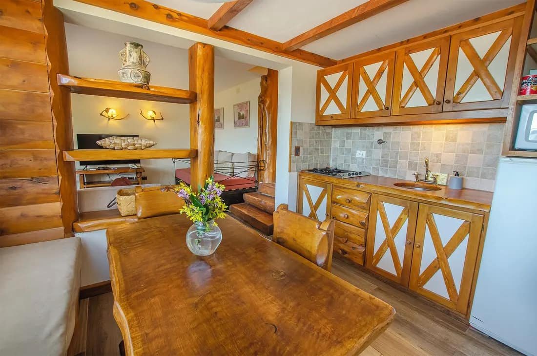Cabana real do Nido del Condor com cozinha compacta