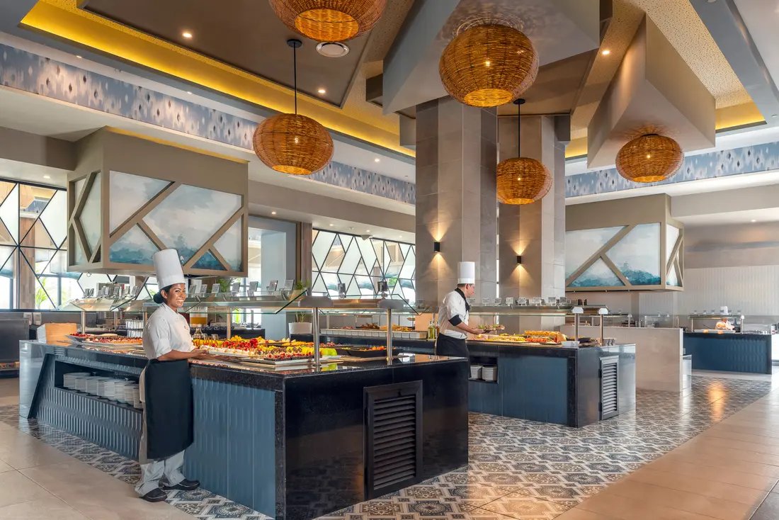 Restaurante do Riu Caribe em Cancún